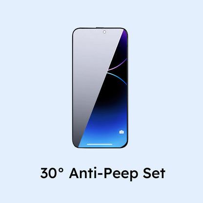 Conjunto de protector pantalla privacidad templada multiángulo para iPhone