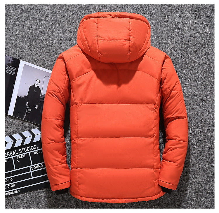 ❄️Parka de plumón de pato blanco para hombre, chaqueta cálida de invierno
