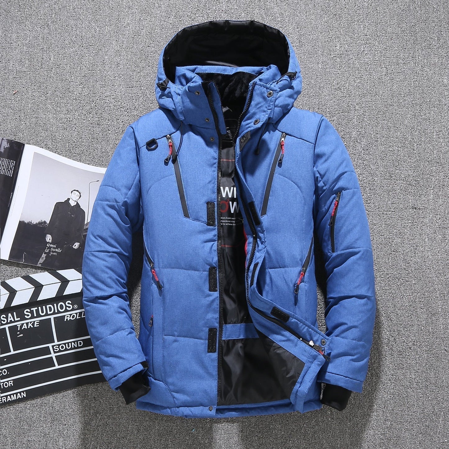 ❄️Parka de plumón de pato blanco para hombre, chaqueta cálida de invierno