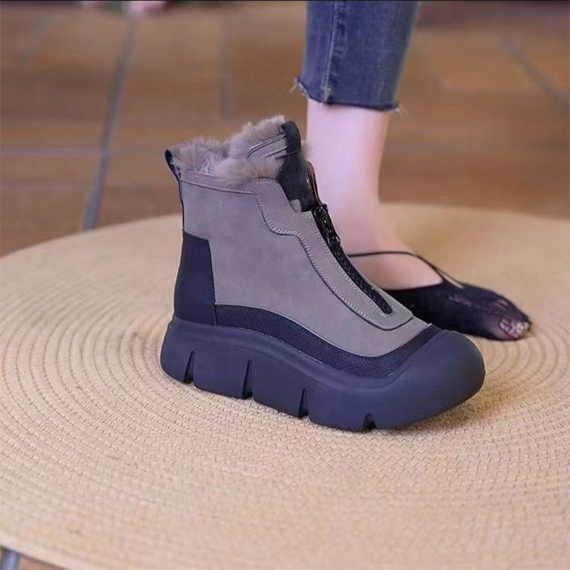🔥Venta caliente de otoño e invierno 🔥Botas de Nieve con Cremallera Impermeables y Calientes para Mujeres