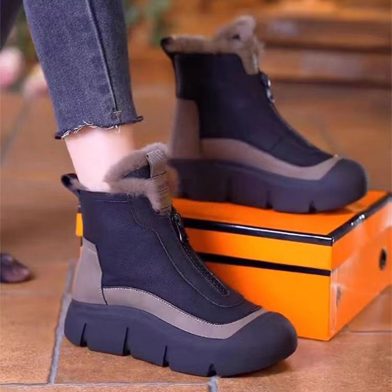 🔥Venta caliente de otoño e invierno 🔥Botas de Nieve con Cremallera Impermeables y Calientes para Mujeres