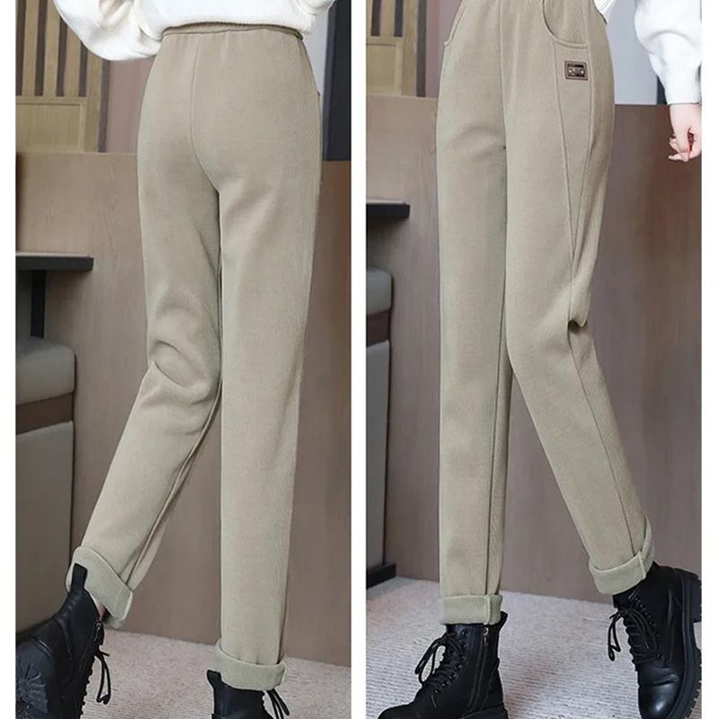 🔥Oferta por tiempo limitado🔥 Pantalones de vellón de vellón calientes de cintura alta para mujeres