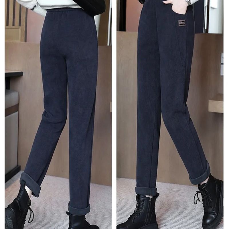 🔥Oferta por tiempo limitado🔥 Pantalones de vellón de vellón calientes de cintura alta para mujeres
