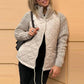 🔥Otoño/Invierno Hot Sale🔥❄️Winter Specials❄️Women Chaqueta Patchwork Puffy de punto