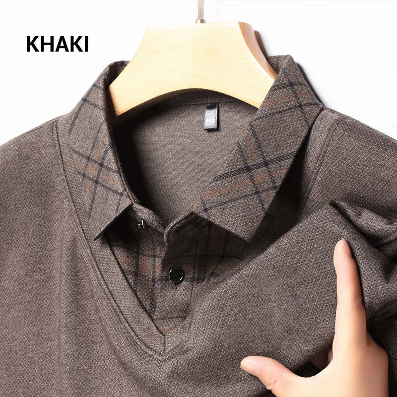 🔥HOT SALE🔥🌟 Camisas Casuales de Manga Larga para Hombre de Dos Piezas 🌟