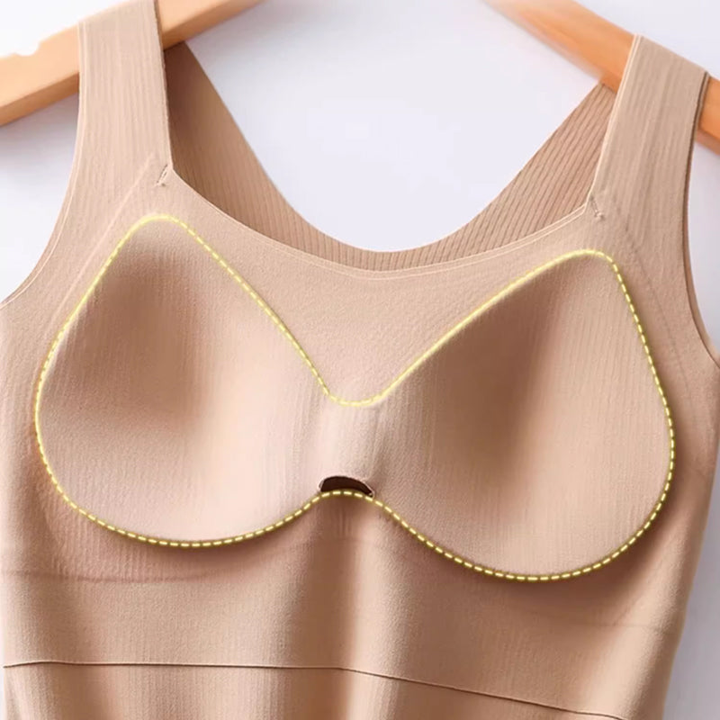 🎊Preventa de Navidad🎊Camisetas sin mangas térmicas para mujer con sujetador incorporado