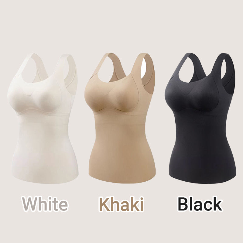 🎊Preventa de Navidad🎊Camisetas sin mangas térmicas para mujer con sujetador incorporado