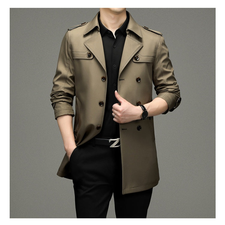🔥Especiales otoño/invierno🔥Chaqueta de Rompevientos para Hombre de Doble Botonadura🔥