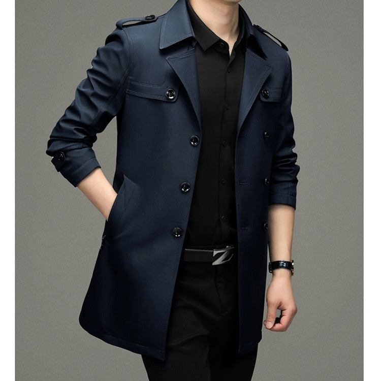 🔥Especiales otoño/invierno🔥Chaqueta de Rompevientos para Hombre de Doble Botonadura🔥