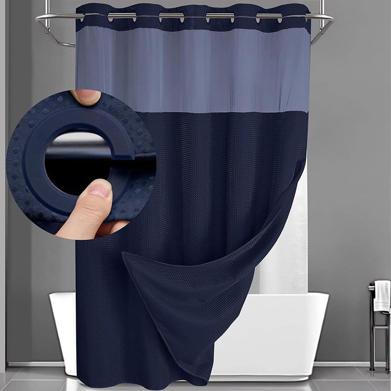 ⏳🔥¡50 % DE DESCUENTO POR TIEMPO LIMITADO! ⏰ 🚿 Cortina de ducha con diseño de waffle – textura elegante, resistente al agua y fácil de mantener | Renueva tu baño con estilo y funcionalidad