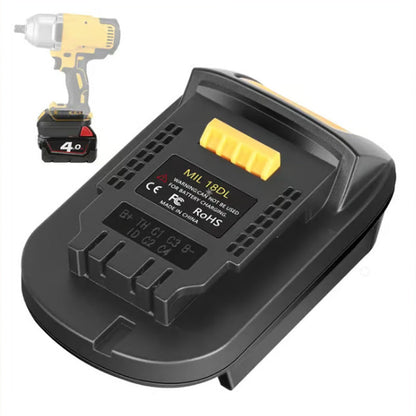 🔋 ¡COMPRA 3 LLEVA 4! ⚡ Adaptador para Batería de Litio 18V - Compatible con Herramientas de Múltiples Marcas, Mayor Autonomía y Ligero 🛠️📦