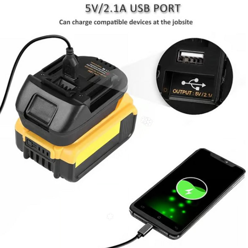 🔋 ¡COMPRA 3 LLEVA 4! ⚡ Adaptador para Batería de Litio 18V - Compatible con Herramientas de Múltiples Marcas, Mayor Autonomía y Ligero 🛠️📦