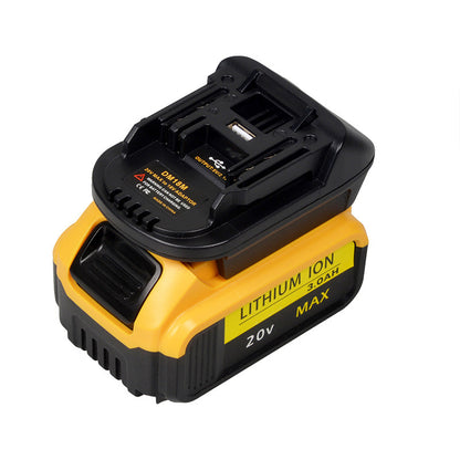 🔋 ¡COMPRA 3 LLEVA 4! ⚡ Adaptador para Batería de Litio 18V - Compatible con Herramientas de Múltiples Marcas, Mayor Autonomía y Ligero 🛠️📦