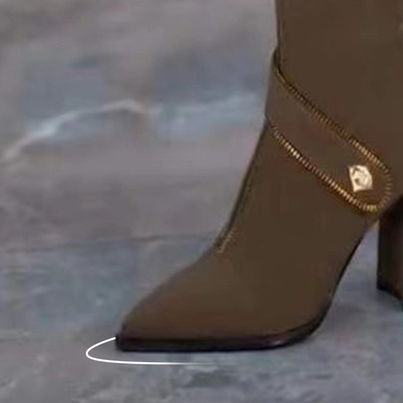 🔥🖤Rebajas Black Friday:48% DE DESCUENTO🔥Botas altas hasta la rodilla con tacón grueso y puntera afilada