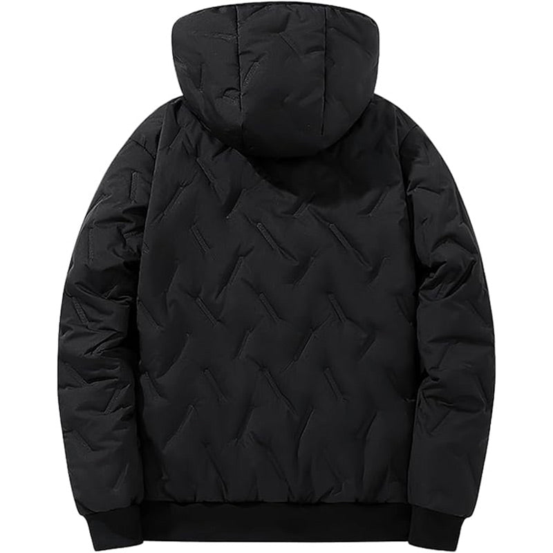 Chaqueta con Capucha y Cremallera para Hombre – Caliente de Invierno