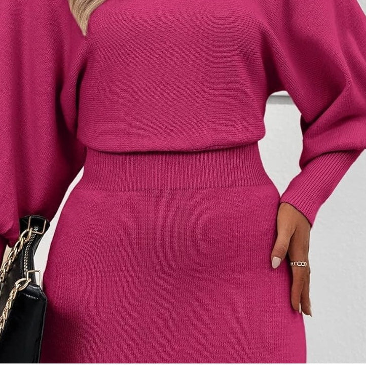 🖤Black Friday Hot Sales - 49% DE DESCUENTO🔥Elegante falda de punto Conjunto de 2 piezas
