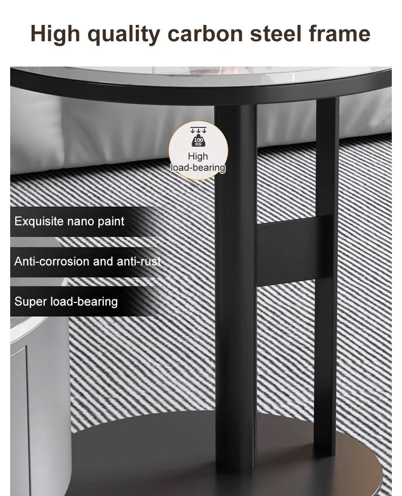 C -Shaped Nightstand End Sofa Table