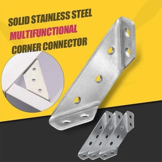 ⏳Oferta por Tiempo Limitado⏰ESCUADRAS DE ESQUINA UNIVERSALES DE ACERO INOXIDABLE PARA MUEBLES — Refuerzo de Estabilidad Triangular | Soporte Estructural Resistente al Óxido e Instalación Fácil 🔧