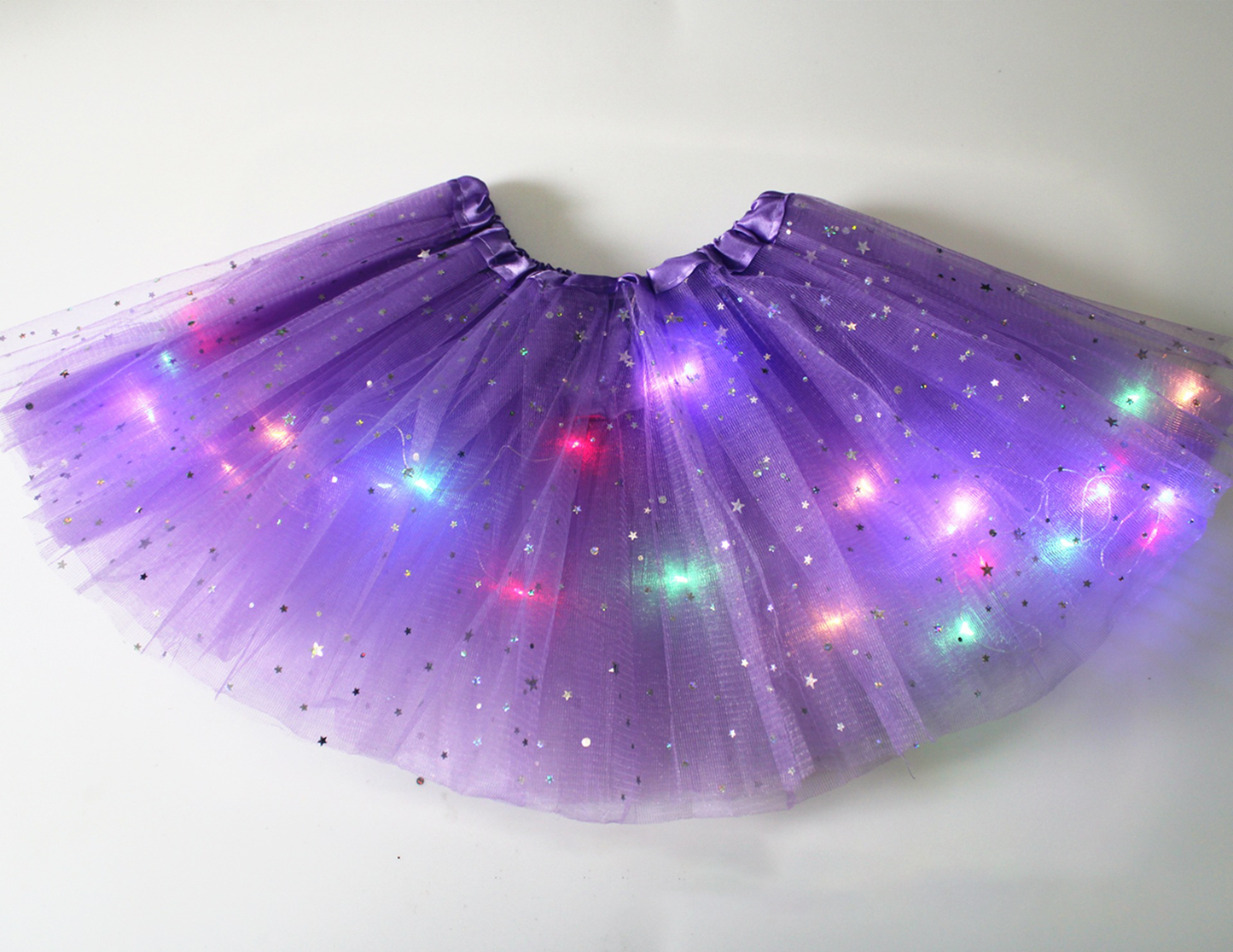 🎁💃 Mini Falda Luminosa para Niñas – Ideal para Regalo de Cumpleaños, Bailes de Ballet y Juegos Nocturnos Mágicos 🩰🌌