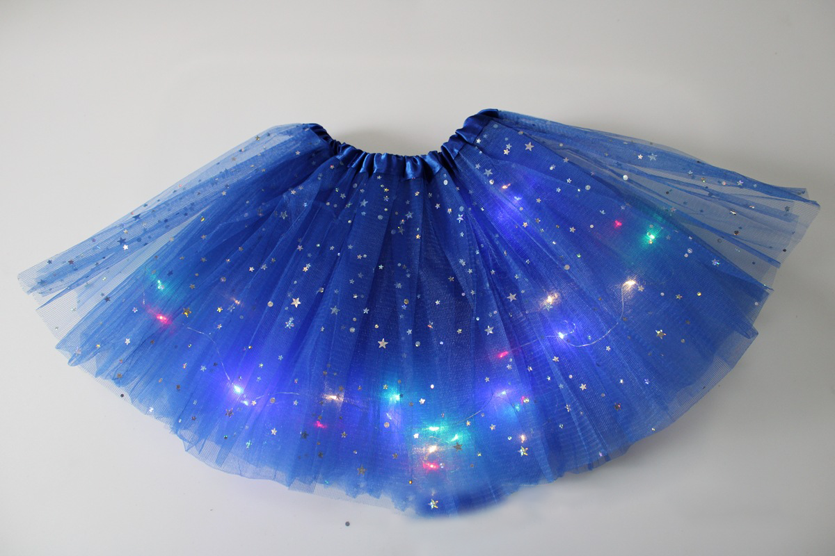 🎁💃 Mini Falda Luminosa para Niñas – Ideal para Regalo de Cumpleaños, Bailes de Ballet y Juegos Nocturnos Mágicos 🩰🌌
