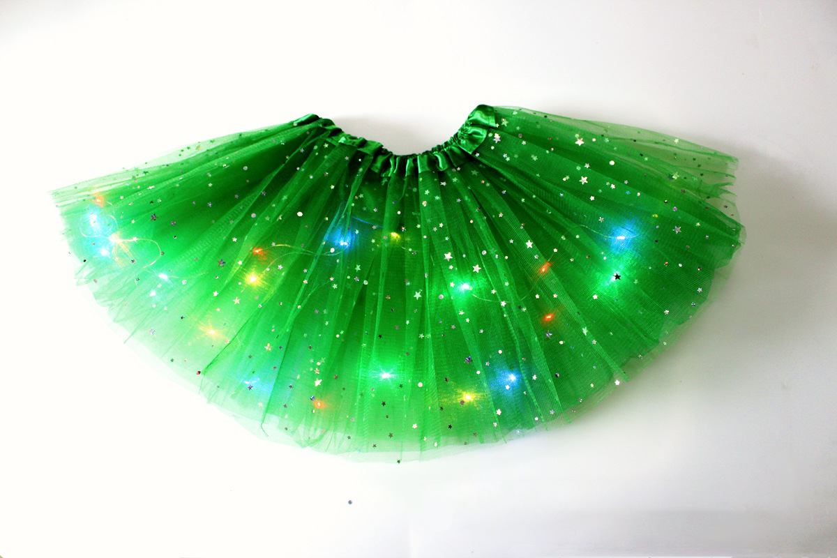 🎁💃 Mini Falda Luminosa para Niñas – Ideal para Regalo de Cumpleaños, Bailes de Ballet y Juegos Nocturnos Mágicos 🩰🌌