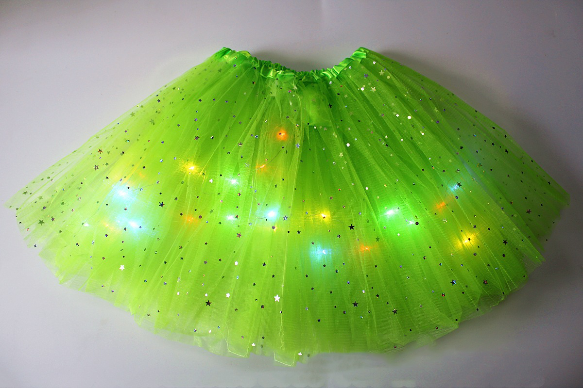 🎁💃 Mini Falda Luminosa para Niñas – Ideal para Regalo de Cumpleaños, Bailes de Ballet y Juegos Nocturnos Mágicos 🩰🌌