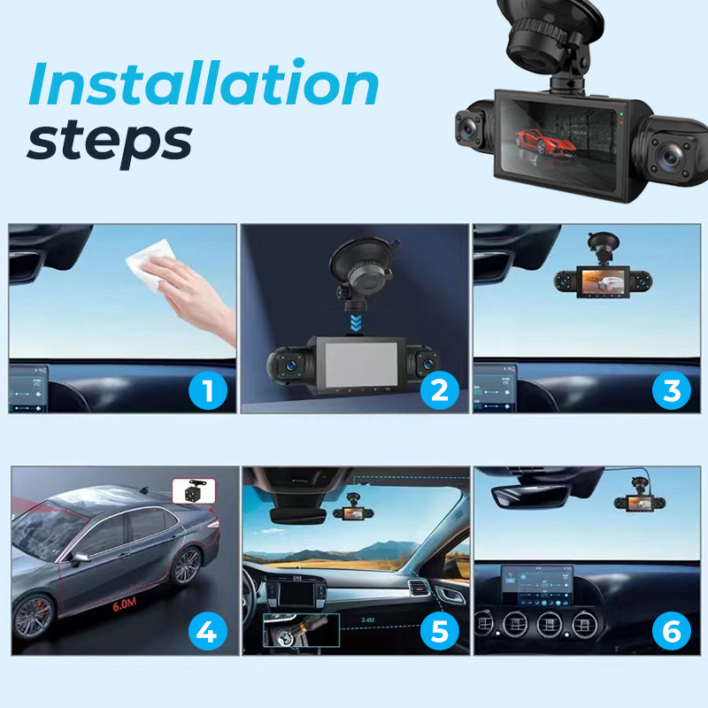 📢📢¡50% DE DESCUENTO! ⏰ Cámara de Tablero 4 Canales 1080p con Sensor G