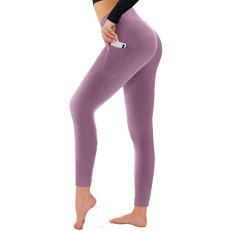 🌸Mallas de entrenamiento de control de abdomen y levantamiento de glúteos de cintura alta con bolsillo lateral