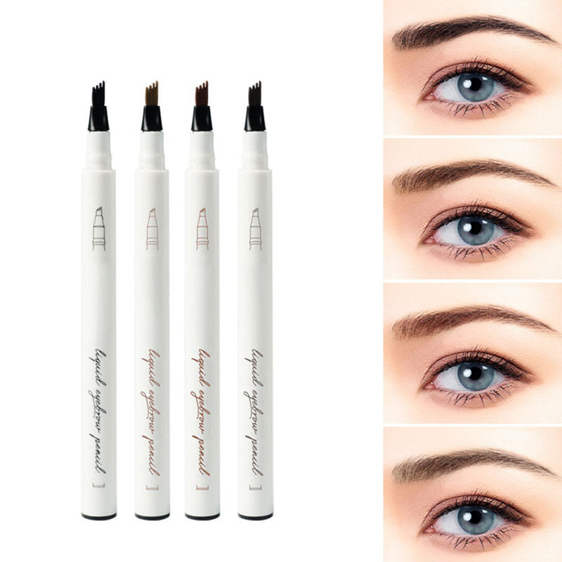 🎁Novedades 2026 ¡50% DE DESCUENTO!💥✨ Lápiz Líquido para Cejas de 4 Puntas Microblading – Trazos Naturales Pelo a Pelo 👁️