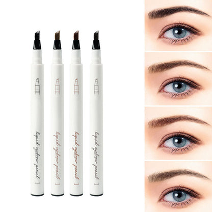 🎁Novedades 2026 ¡50% DE DESCUENTO!💥✨ Lápiz Líquido para Cejas de 4 Puntas Microblading – Trazos Naturales Pelo a Pelo 👁️