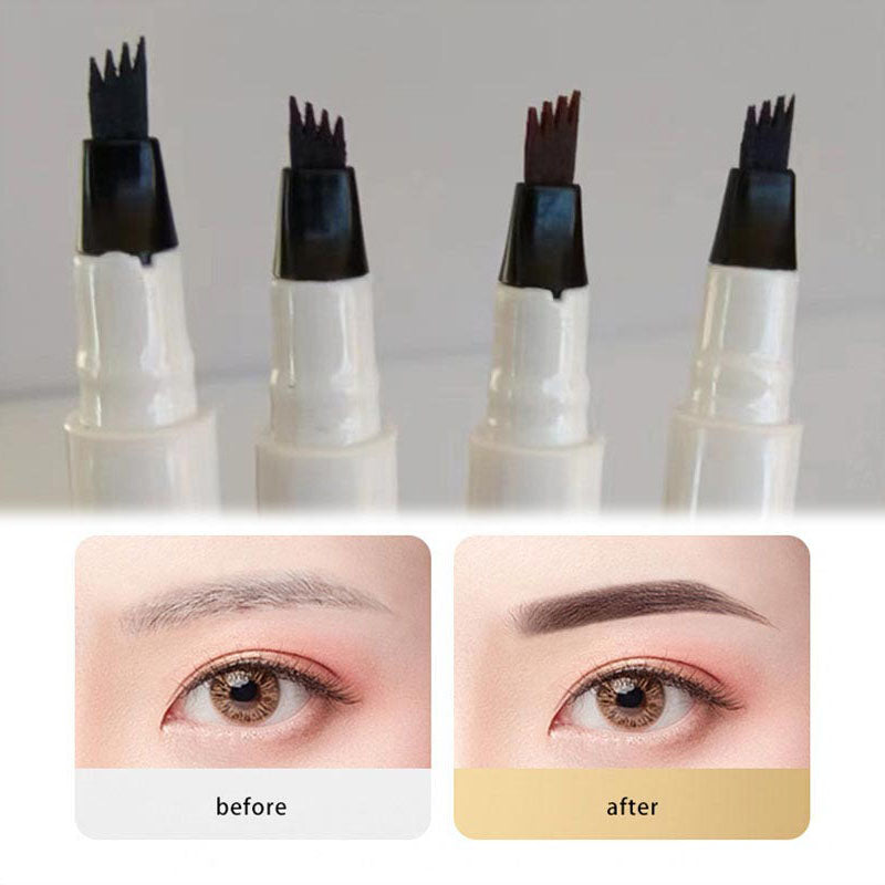 🎁Novedades 2026 ¡50% DE DESCUENTO!💥✨ Lápiz Líquido para Cejas de 4 Puntas Microblading – Trazos Naturales Pelo a Pelo 👁️