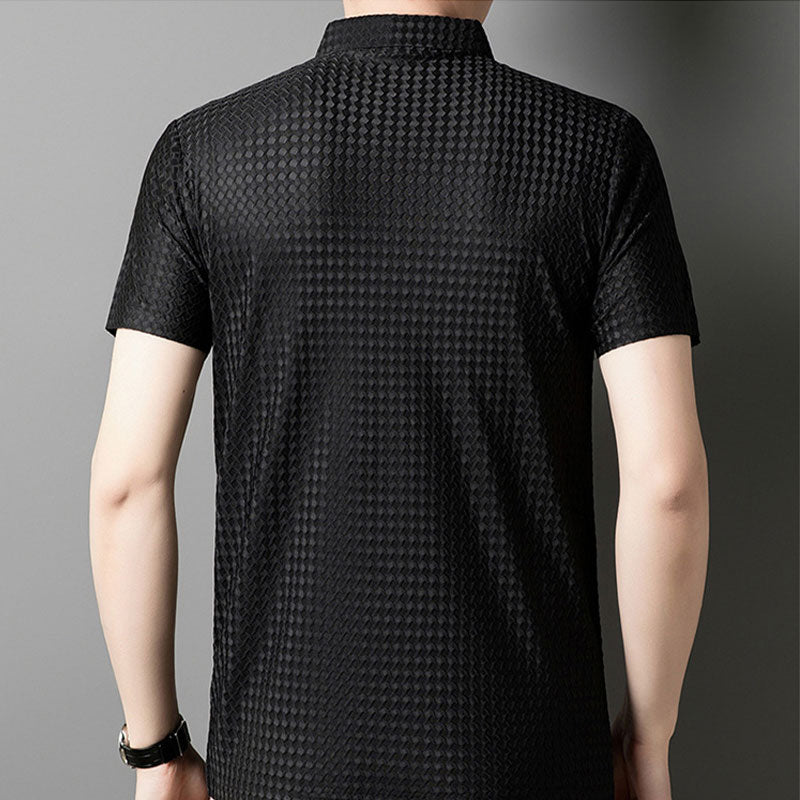 🎉Camisa de manga corta texturizada para hombre🎉- Compre 2 Envío gratis