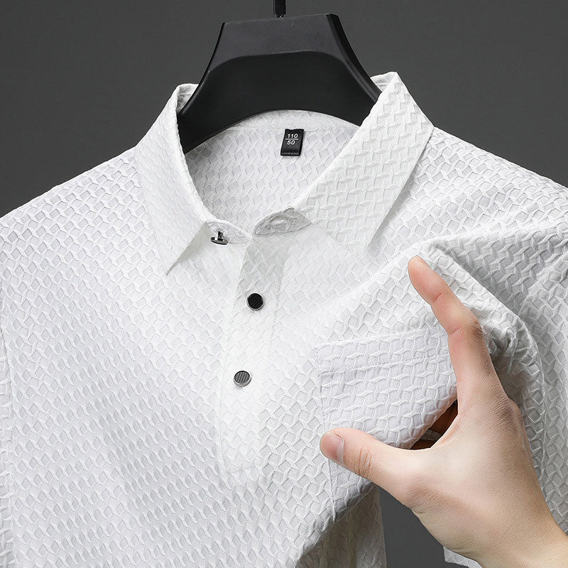 🎉Camisa de manga corta texturizada para hombre🎉- Compre 2 Envío gratis