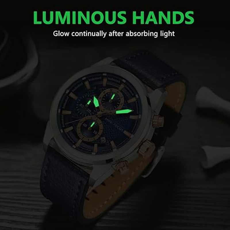 Reloj de Cuarzo Casual y Elegante para Hombre con Esfera Luminosa