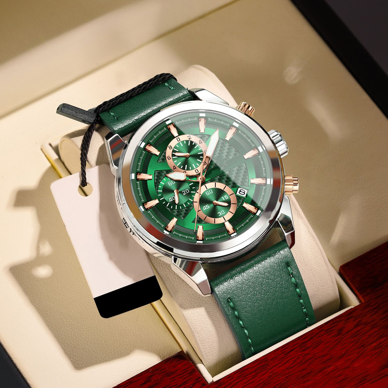 Reloj de Cuarzo Casual y Elegante para Hombre con Esfera Luminosa