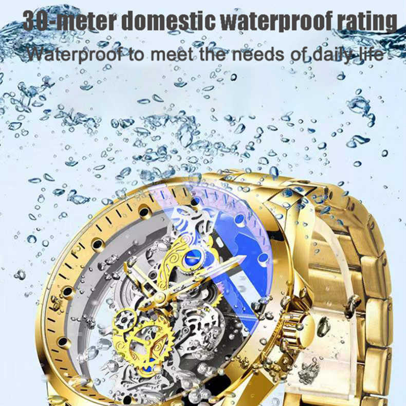 ⌚ 50 % DE DESCUENTO POR TIEMPO LIMITADO ✨ Reloj esqueleto de doble cara, luminoso y resistente al agua hasta 30 m ⚡