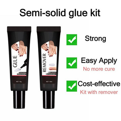 ⏳🔥¡50 % DE DESCUENTO POR TIEMPO LIMITADO! ⏰ 💅✨ Pegamento de Uñas Semilíquido Secado en 10s Sin UV – Gel Antigoteo Fijación Ultra Fuerte, Removedor de Precisión 2-3 min, Seguro Sin Quemaduras · Compra 1 Lleva 2 🔥