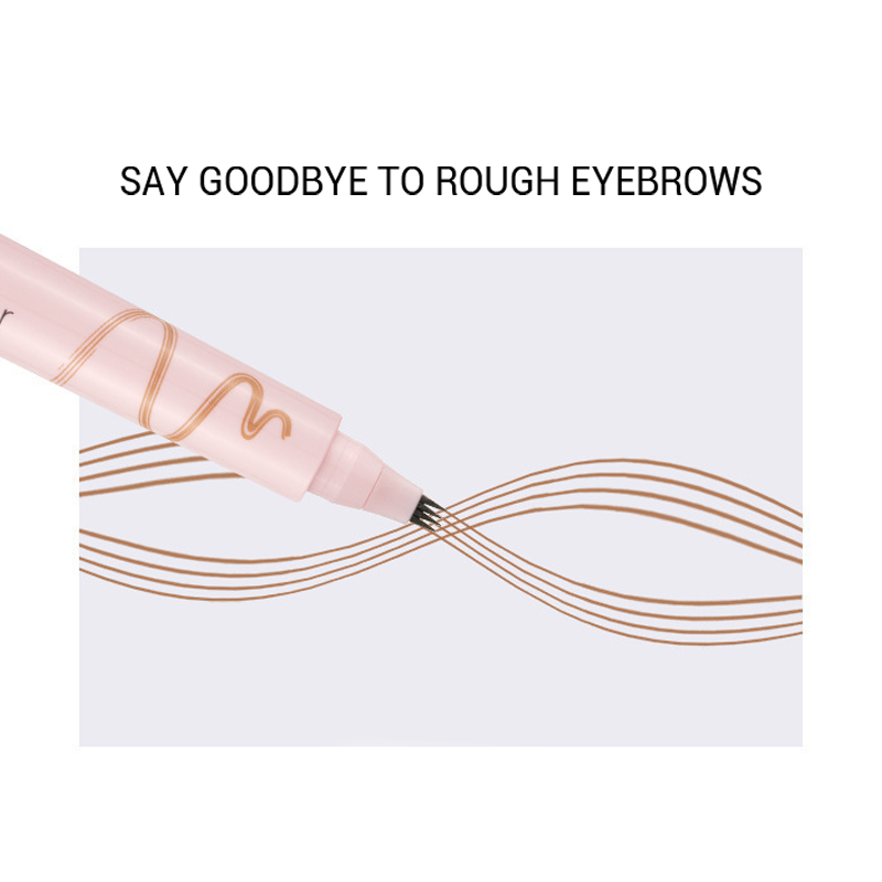 🖤 Lápiz de Cejas Impermeable de 4 Puntas | Trazos Finos Efecto Pelo Natural 💗 | Larga Duración 24H a Prueba de Manchas 🌧️ | 5 Tonos del Marrón al Negro 🎨 | Formato 12 g 👜