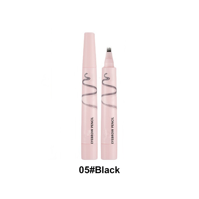 🖤 Lápiz de Cejas Impermeable de 4 Puntas | Trazos Finos Efecto Pelo Natural 💗 | Larga Duración 24H a Prueba de Manchas 🌧️ | 5 Tonos del Marrón al Negro 🎨 | Formato 12 g 👜