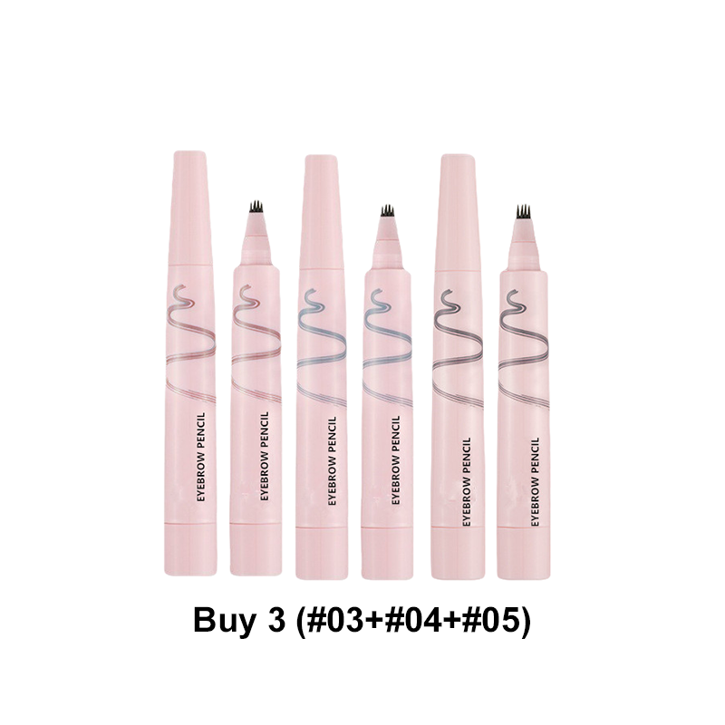 🖤 Lápiz de Cejas Impermeable de 4 Puntas | Trazos Finos Efecto Pelo Natural 💗 | Larga Duración 24H a Prueba de Manchas 🌧️ | 5 Tonos del Marrón al Negro 🎨 | Formato 12 g 👜
