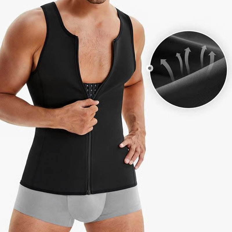 Chaleco Moldeador para Hombre con Cremallera y Entrenador de Cintura