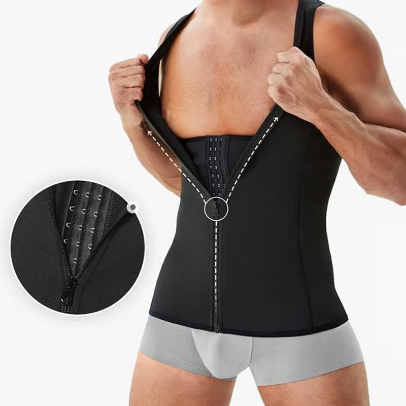 Chaleco Moldeador para Hombre con Cremallera y Entrenador de Cintura