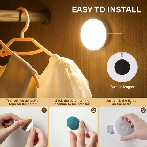 📢 ¡50 % DE DESCUENTO! 💡 Luz recargable con sensor de movimiento y soporte magnético