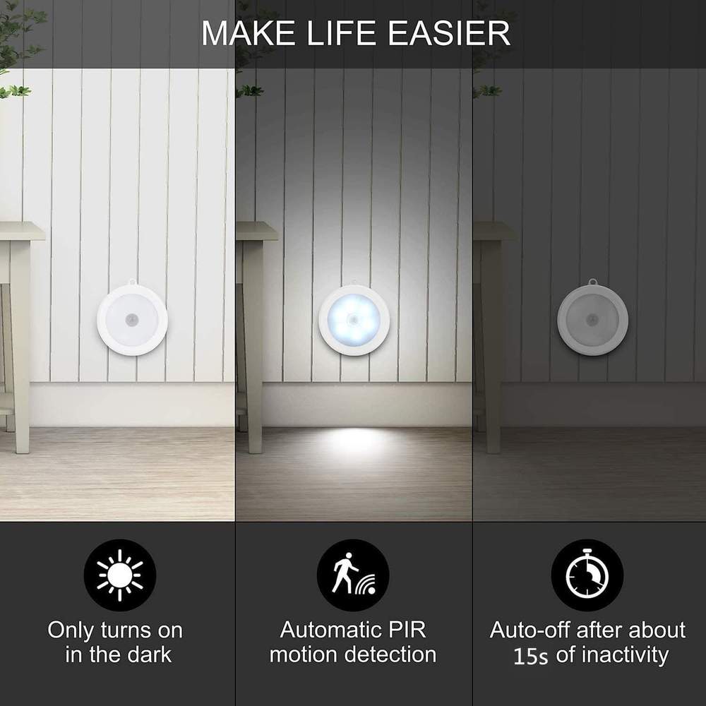 📢 ¡50 % DE DESCUENTO! 💡 Luz recargable con sensor de movimiento y soporte magnético