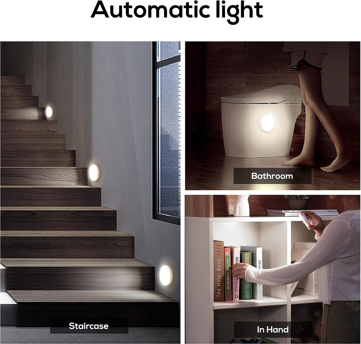 📢 ¡50 % DE DESCUENTO! 💡 Luz recargable con sensor de movimiento y soporte magnético