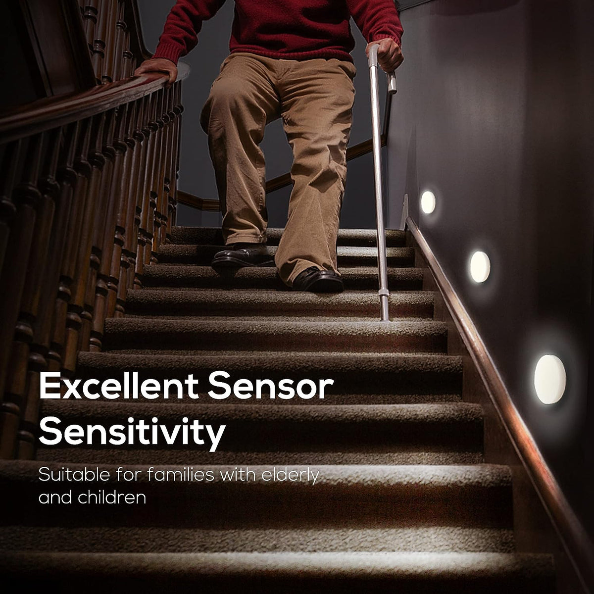📢 ¡50 % DE DESCUENTO! 💡 Luz recargable con sensor de movimiento y soporte magnético