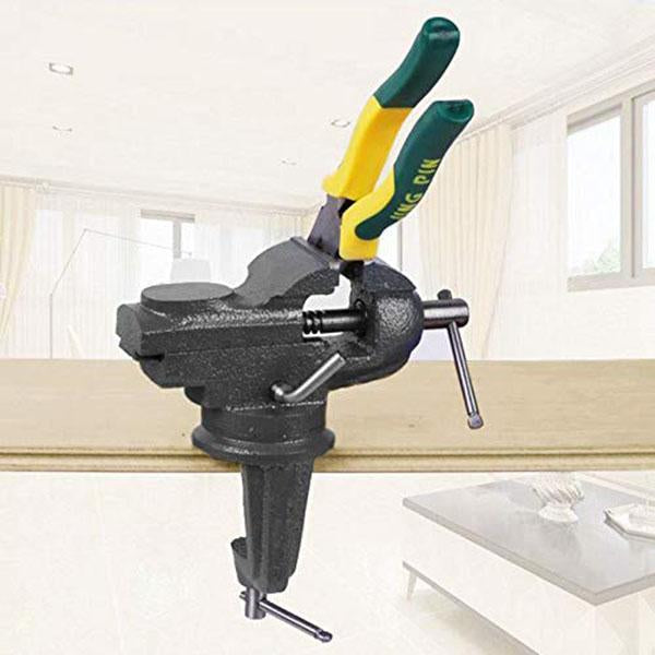 🔥 ¡50% DTO! 🔧 Tornillo de Banco Mini Universal de Alto Rendimiento – Hierro Fundido Templado – Rotación 360° y Mordazas de 63 mm para Taller y Bricolaje