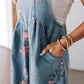 Mono vaquero vintage con estampado floral