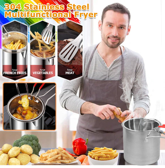 Freidora multifuncional de acero inoxidable 304