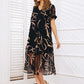 💝✨Vestido largo fluido estampado con cuello en V